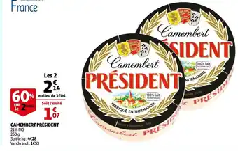 Auchan Camembert Président offre