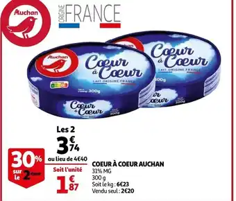 Auchan Cœur à cœur Auchan offre