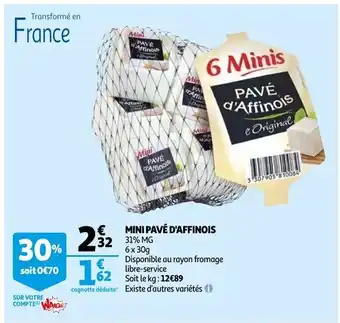 Auchan Mini Pavé d'Affinois offre