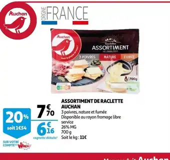 Auchan Assortiment de Raclette offre