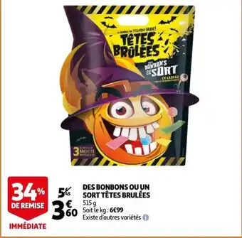 Auchan Des bonbons ou un sort Têtes Brûlées offre