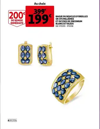 Auchan Bague Ou Boucles d'Oreilles offre