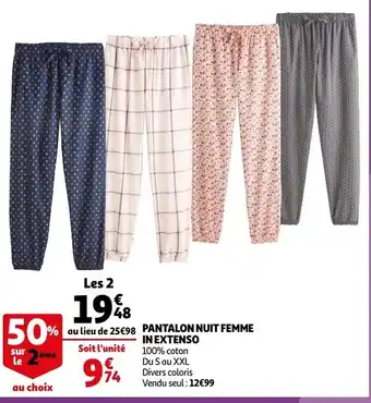 Auchan Pantalon Nuit Femme In Extenso offre
