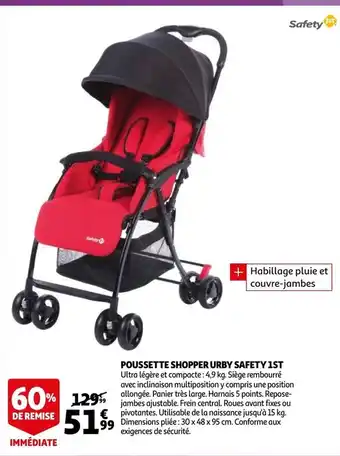 Auchan Poussette Shopper Urby Safety 1st offre