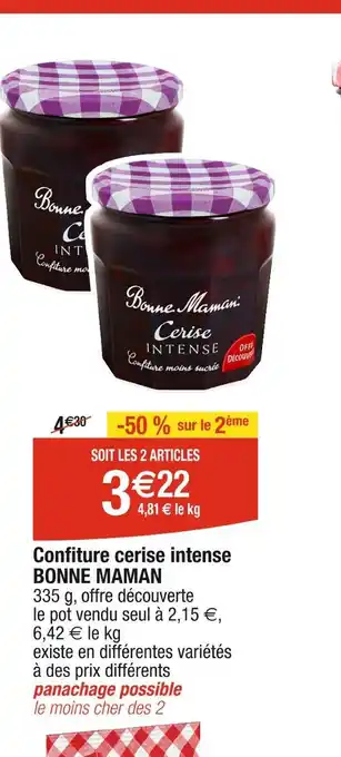 Cora x Carrefour BONNE MAMAN Confiture cerise intense offre