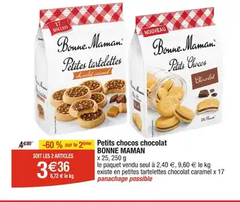 Cora BONNE MAMAN Petits chocos chocolat offre