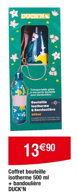 Cora DUCK’N Coffret bouteille isotherme 500 ml + bandoulière offre