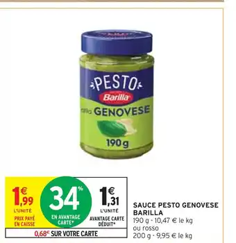 Intermarché BARILLA SAUCE PESTO GENOVESE offre