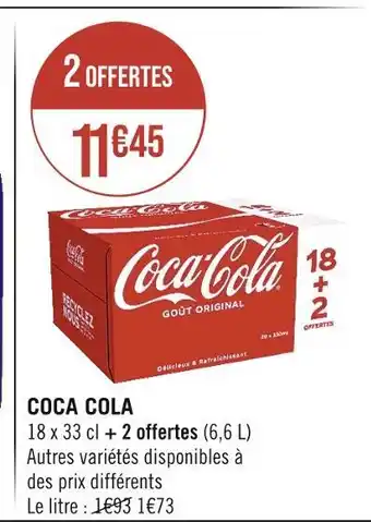 Casino Supermarchés COCA COLA offre