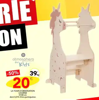 Stokomani atmosphera for kids LA TOUR D'OBSERVATION LICORNE offre