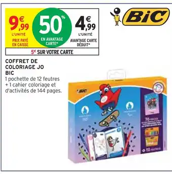 Intermarché BIC COFFRET DE COLORIAGE JO offre