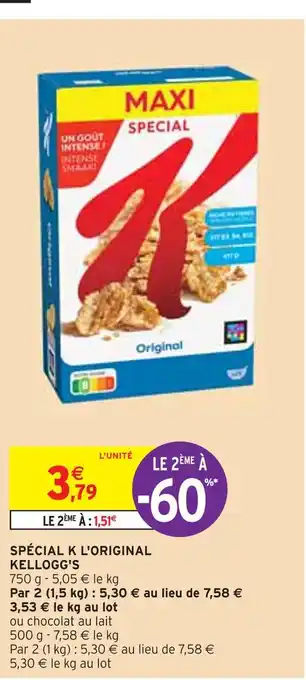 Intermarché KELLOGG'S SPÉCIAL K L'ORIGINAL offre