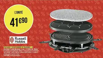 Casino Supermarchés Raclette Fiesta Quatuor 4 en 1 21000-56 Noire offre