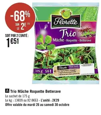 Trio Mâche Roquette Betterave