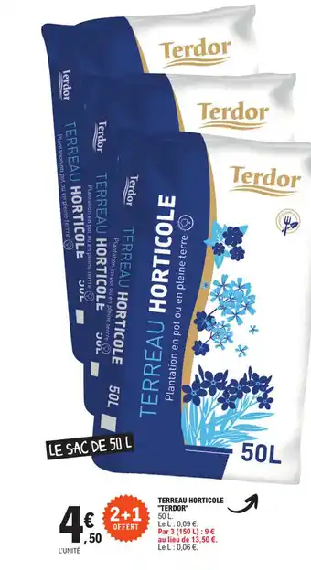 E.Leclerc TERREAU HORTICOLE "TERDOR" offre