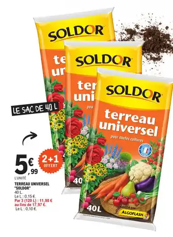 E.Leclerc TERREAU UNIVERSEL "SOLDOR" offre