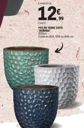 E.Leclerc POT EN TERRE CUITE "DEROMA" offre