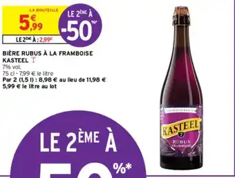 Intermarché BIÈRE RUBUS À LA FRAMBOISE KASTEEL I offre