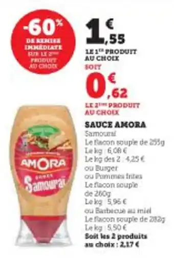 Super U SAUCE AMORA offre