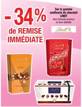 Cora x Carrefour Sur la gamme confiserie de chocolat LINDT offre