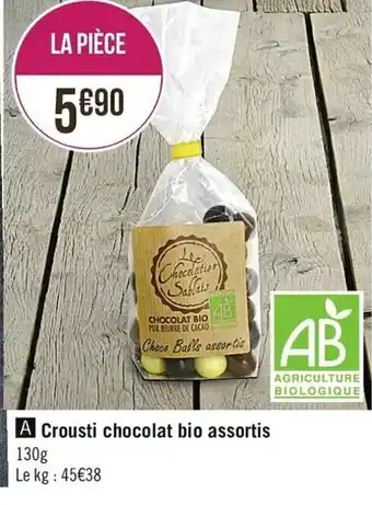 Casino Supermarchés Crousti Chocolat Bio Assortis offre