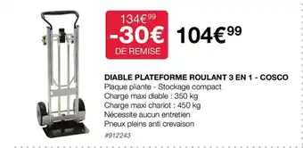 Costco DIABLE PLATEFORME ROULANT 3 EN 1 - COSCO offre