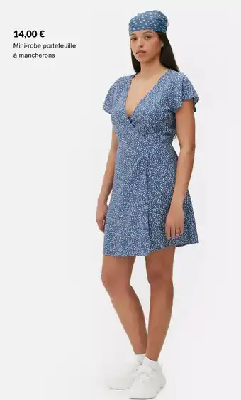 Primark Mini-robe portefeuille à mancherons offre