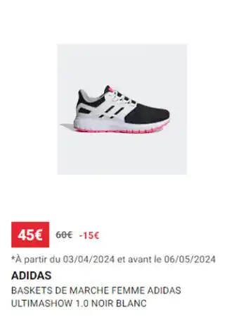 Decathlon ADIDAS BASKETS DE MARCHE FEMME ADIDAS offre