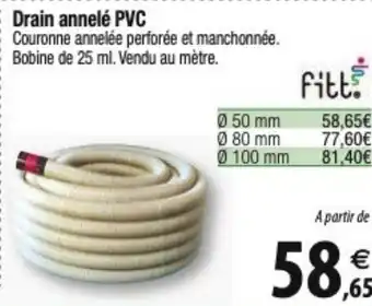 Tridôme Drain annelé PVC offre