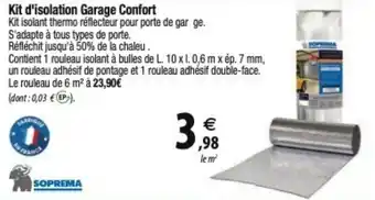 Tridôme Kit d'isolation Garage Confort offre