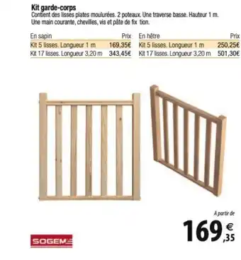 Tridôme Kit garde-corps offre