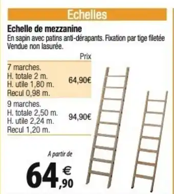 Tridôme Echelle de mezzanine offre