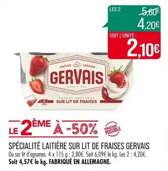 Match GERVAIS SPÉCIALITÉ LAITIÈRE SUR LIT DE FRAISES offre