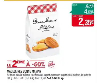 Match BONNE MAMAN MADELEINES offre