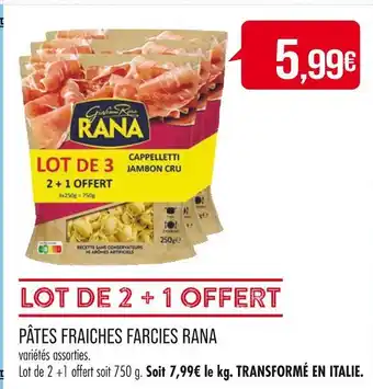 Match RANA PÂTES FRAICHES FARCIES offre