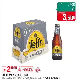 Match LEFFE BIÈRE SANS ALCOOL offre