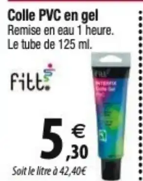 Tridôme Colle PVC en gel Remise en eau 1 heure. Le tube de 125 ml. offre