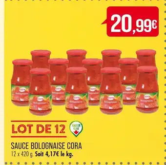 Match CORA SAUCE BOLOGNAISE offre