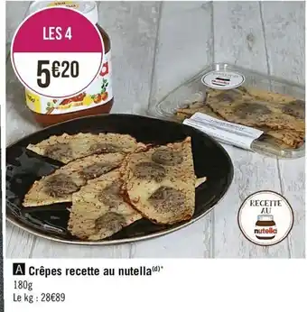 Casino Supermarchés Crêpes Recette Au Nutella offre