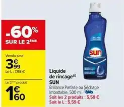 Carrefour Sun - liquide de rincage offre