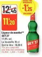 G20 Get 27 - liqueur de menthe offre