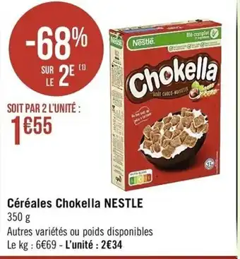 Casino Supermarchés Céréales Chokella Nestle offre