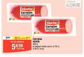 Migros Cervelas HERTA 400 g offre