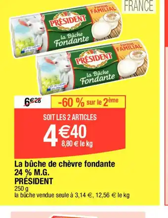 Migros La bûche de chèvre fondante offre