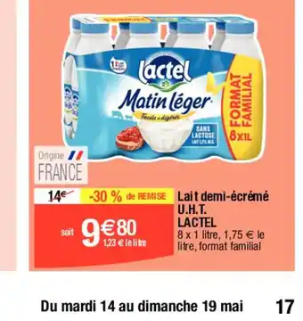 Migros Lait demi-écrémé offre