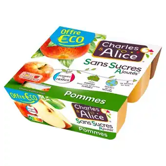 Auchan Dessert De Fruits Sans Sucres Ajoutés Charles & Alice offre