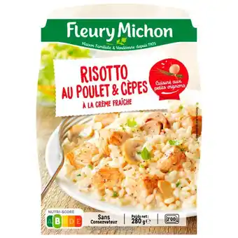 Auchan Risotto Au Poulet Et Cèpes Fleury Michon offre