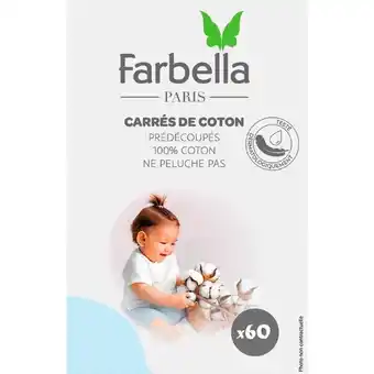 Auchan Carrés De Cotons Bébé Farbella offre