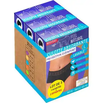 Auchan Culotte Pour Fuites Urinaires Feel Natural offre