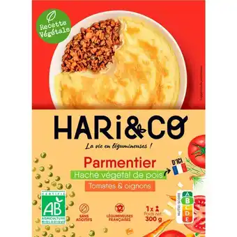 Auchan Parmentier Végétal De Pois Tomate Oignons Bio Hari&Co offre